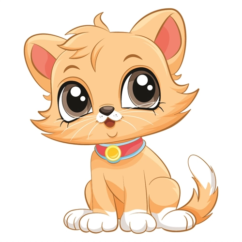 Cat Lovers Theme Orange Cat Transparent Sticker